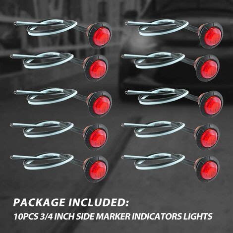 3 4 Round LED Front Rear Side Marker Indicators Light Waterproof