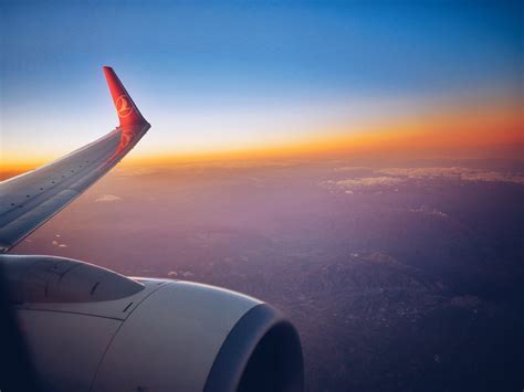 Turkish Airline Wing Aerial View Journey No People Aircraft Wing