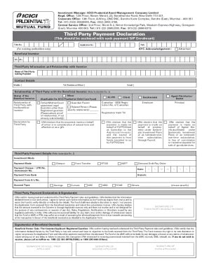 Fillable Online Third Party Payment Declaration Fax Email Print Pdffiller