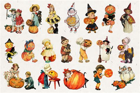 Halloween Kids & Costumes Clip Art By Patterns for Dessert | TheHungryJPEG