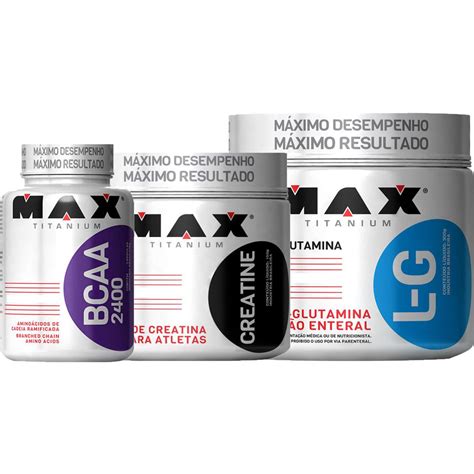 Glutamina G Bcaa Caps Creatina G Max Titanium Submarino