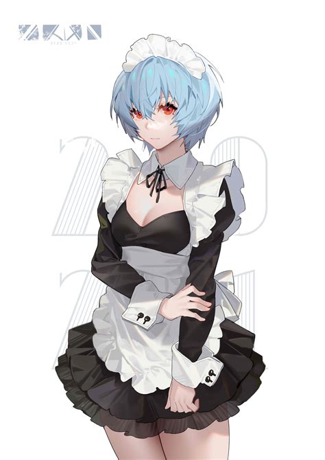 Anime Anime Girls Neon Genesis Evangelion Maid Outfit Koihan Ayanami