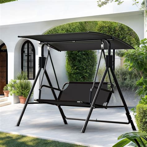 Winston Porter Sharimar Porch Swing with Canopy | Wayfair