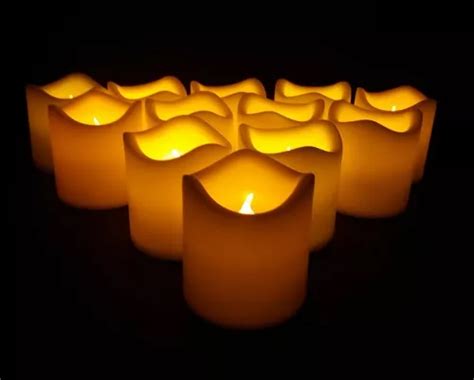 Velas Led Ambar Parpadeantes Para Decorar Fiestas Boda Xv Cuotas