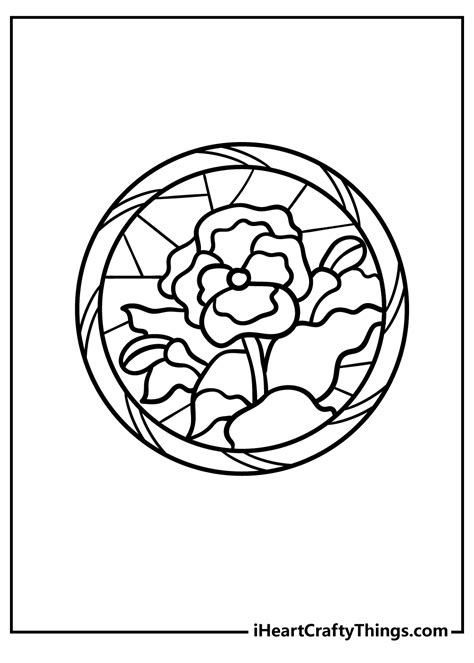 Stained Glass Coloring Pages Free Printables