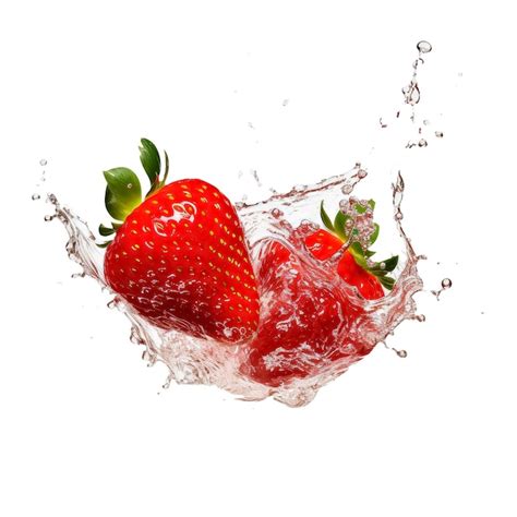 Premium Photo Illustration Of Fresh Juicy Strawberry Juices Splashing