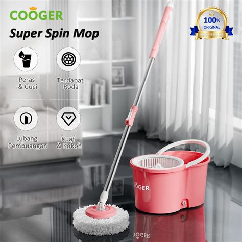 Jual Cooger Alat Pel Putar Lantai Ember Spin Mop Pel Putar Otomatis