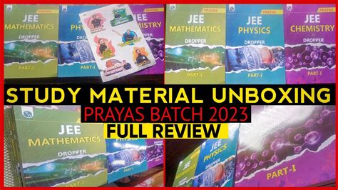 Prayas Batch Study Material 2023 Unboxing And Review Jee Dropper