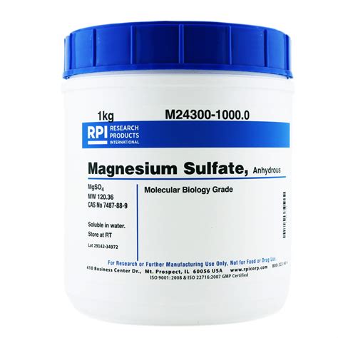 Magnesium Sulfate Anhydrous Kilogram Off