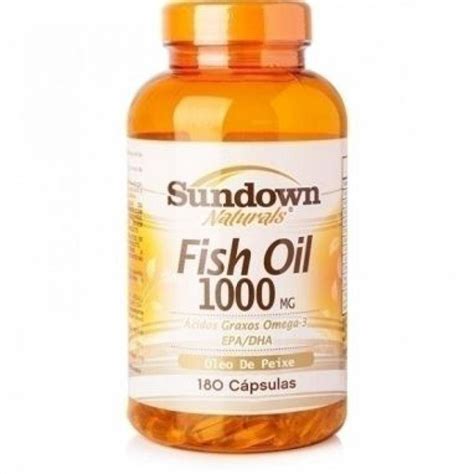 Fish Oil 1000mg Óleo De Peixe 180 Cápsulas Sundown em Promoção