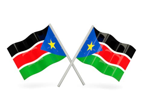 Two Wavy Flags Illustration Of Flag Of South Sudan