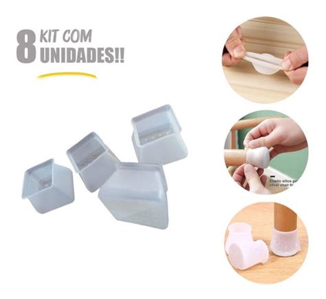 Kit Protetor Silicone Para P De Cadeira Mesa Quadrado Cm Mercadolivre