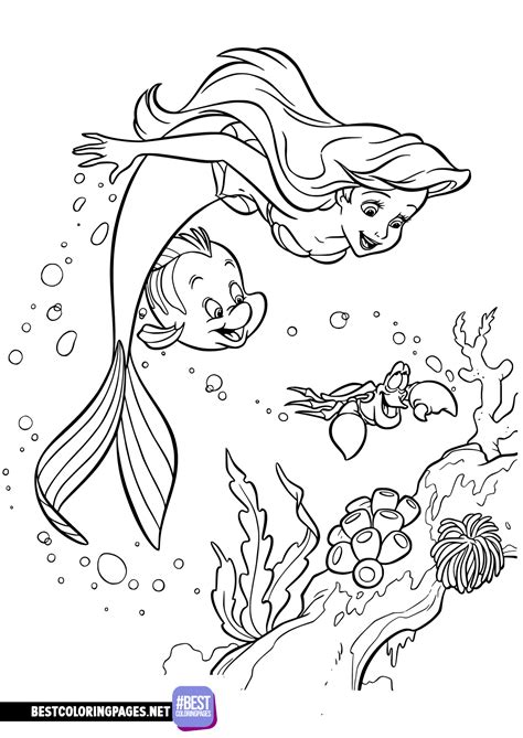 Ariel Coloring Pages - Free printable coloring pages