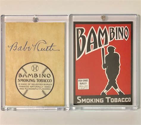 Sold Price BABE RUTH BAMBINO SMOKING TOBACCO Advertising Baseball