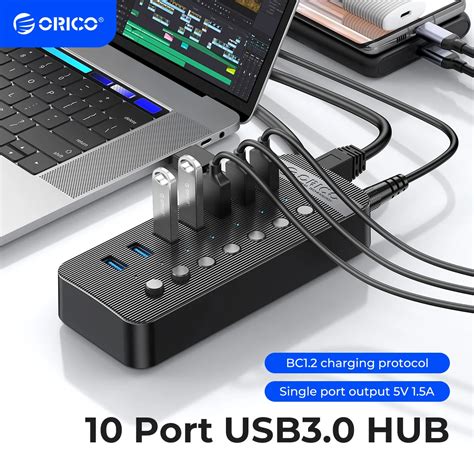 Orico Industrial Usb Hub Abs Usb Otg Splitter On Off