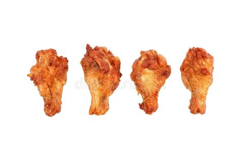 One Deep Fry Chicken Wing Isolated On White Stock Photo Image Of