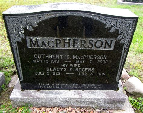 Gladys Eleanor Rogers Macpherson Find A Grave Memorial