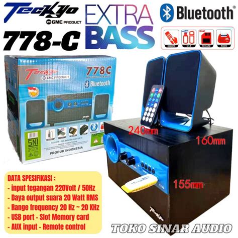 Speaker Teckyo C Bluetooth Extra Super Bass Full Volume Suara Tidak