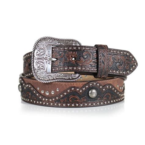 Ariat Womens Leather Studded Belt Belts For Women Western Belts