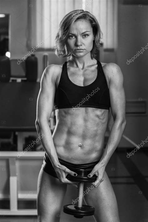 Sexy Blonde Woman In The Gym Stock Photo Aallm