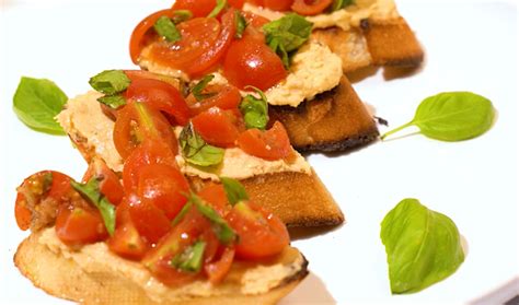 Bruschetta Con Hummus Shukran Foods