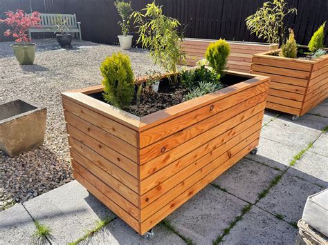 High Quality Scottish Larch Large Planter Box Raised Pot Etsy