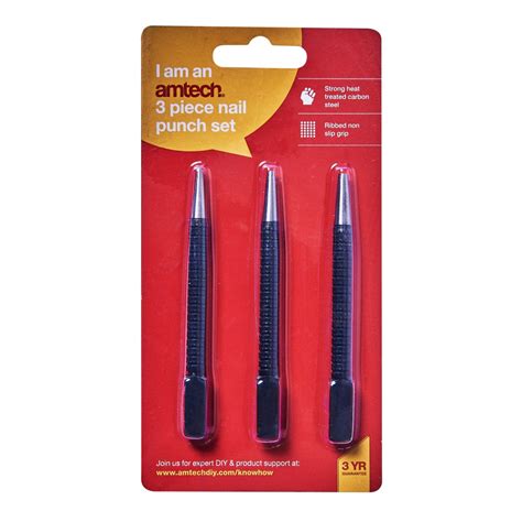 3pc Nail Punch Set Amtech