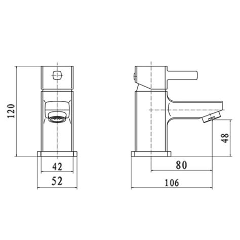 BSUK Mode Mini Mono Basin Mixer Tap With Click Waste Chrome