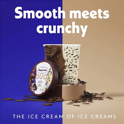 Haagen Dazs Duo Belgian Chocolate And Vanilla Crunch 420ml Woolworths