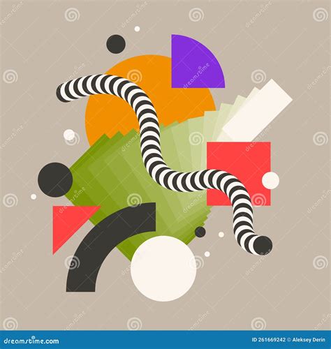 Composition with Geometric Shapes. Abstract Background for Design ...