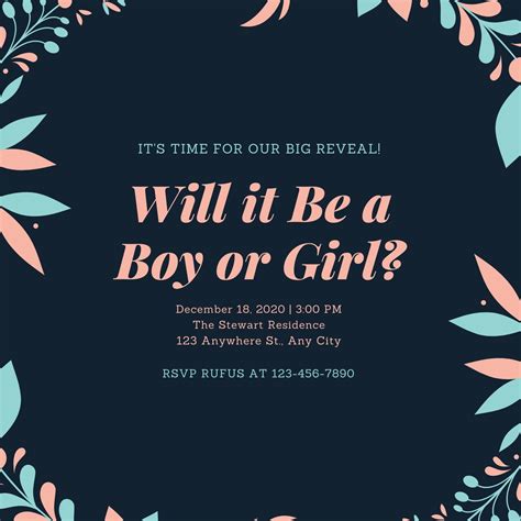 Fishing Theme Gender Reveal Invitation Fishing Gender Reveal Gender