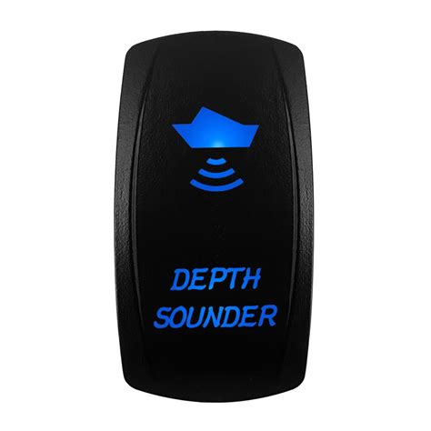 X Rocker Switch Logo Depth Sounder Pattern Car Boat Blue Led Pin