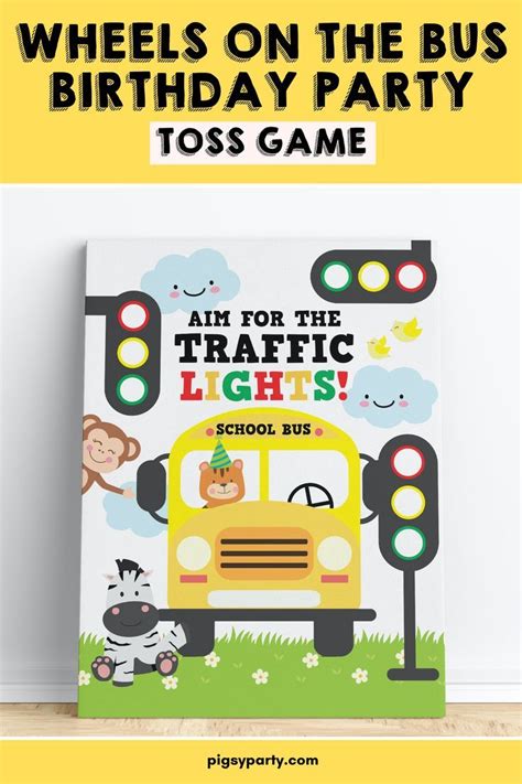 Wheels on the Bus Party Game Toss Game Printable | Birthday party games ...