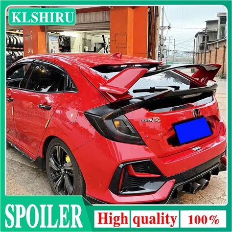 For Honda Civic 2016 2017 2018 2019 2020 10th Gen Fk7 Hatchback Rear Spoiler Type R Style Tuning