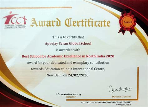 Best School for Academic Excellence in North India Award | Awards ...