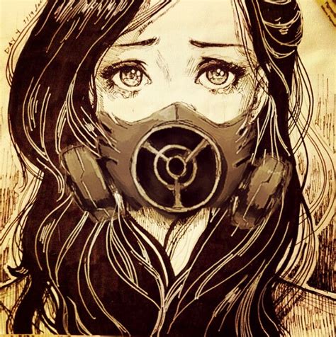 Gas Mask Girl Drawing At Getdrawings Free Download