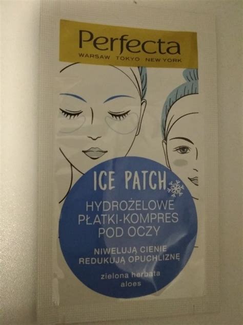 Perfecta Ice patch Hydrożelowe płatki kompres pod oczy Zielona