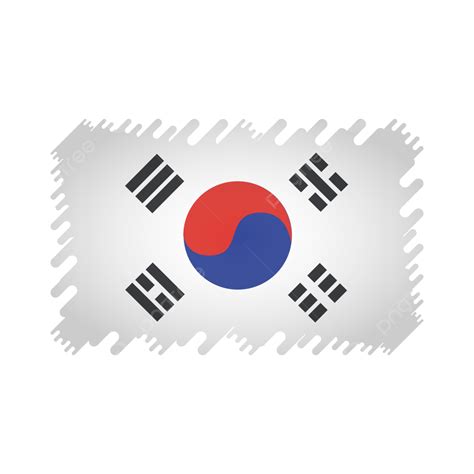 South Korea Flag Vector PNG Images, South Korea Flag Vector Png, South ...