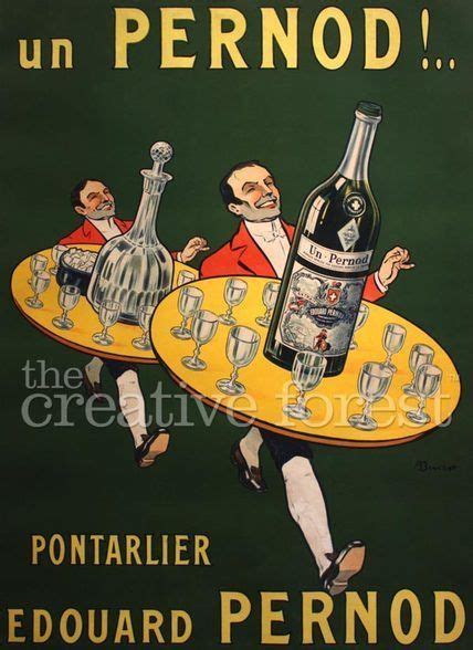 Vintage Pernod Absinthe Advertising Poster Affiche Vintage Affiches