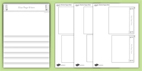 Printable Interactive Notebook Template Staggered Book