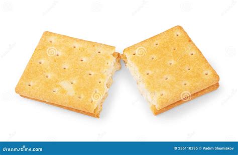 A Stack of Salt Cracker on a White Background Stock Image - Image of ...