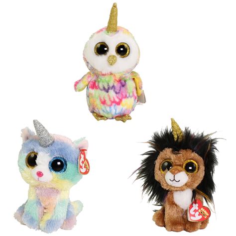 TY Beanie Boos - SET of 3 UNI Animals (6 inch) (Heather, Ramsey ...