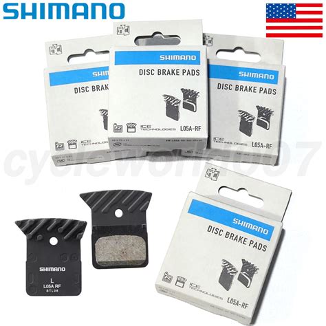 Shimano L05A RF Bike Disc Brake Resin Pads Cooling Fin Fit Dura Ace