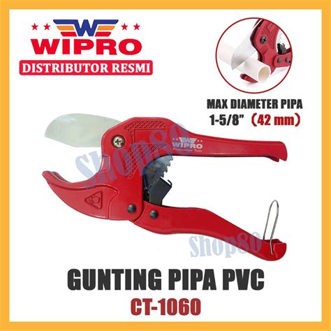 Jual Wipro Gunting Pipa PVC Tang Potong Pemotong Paralon Pipe Cutter 42