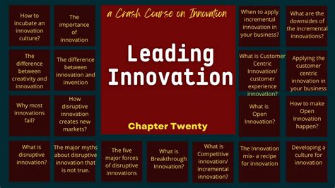 How To Lead Innovation The Last Chapter Of Crash Course On Innovation