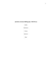 Qualitative Annotated Bibliography Edited Docx Qualitative