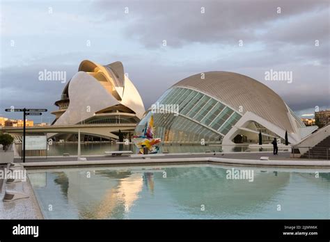 Architectural Detail Of The City Of Arts And Sciences A Cultural And