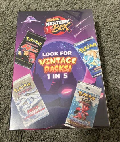 Iconic Mystery Pok Mon Booster Pack Box In Vintage Pack Psa Cgc Bgs