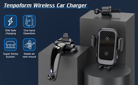 Wireless Car Charger Tenpoform 15w Qi Fast Charging Double