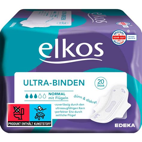 Bewertung EDEKA elkos Women Ultra Binden Normal mit Flügel 20ST